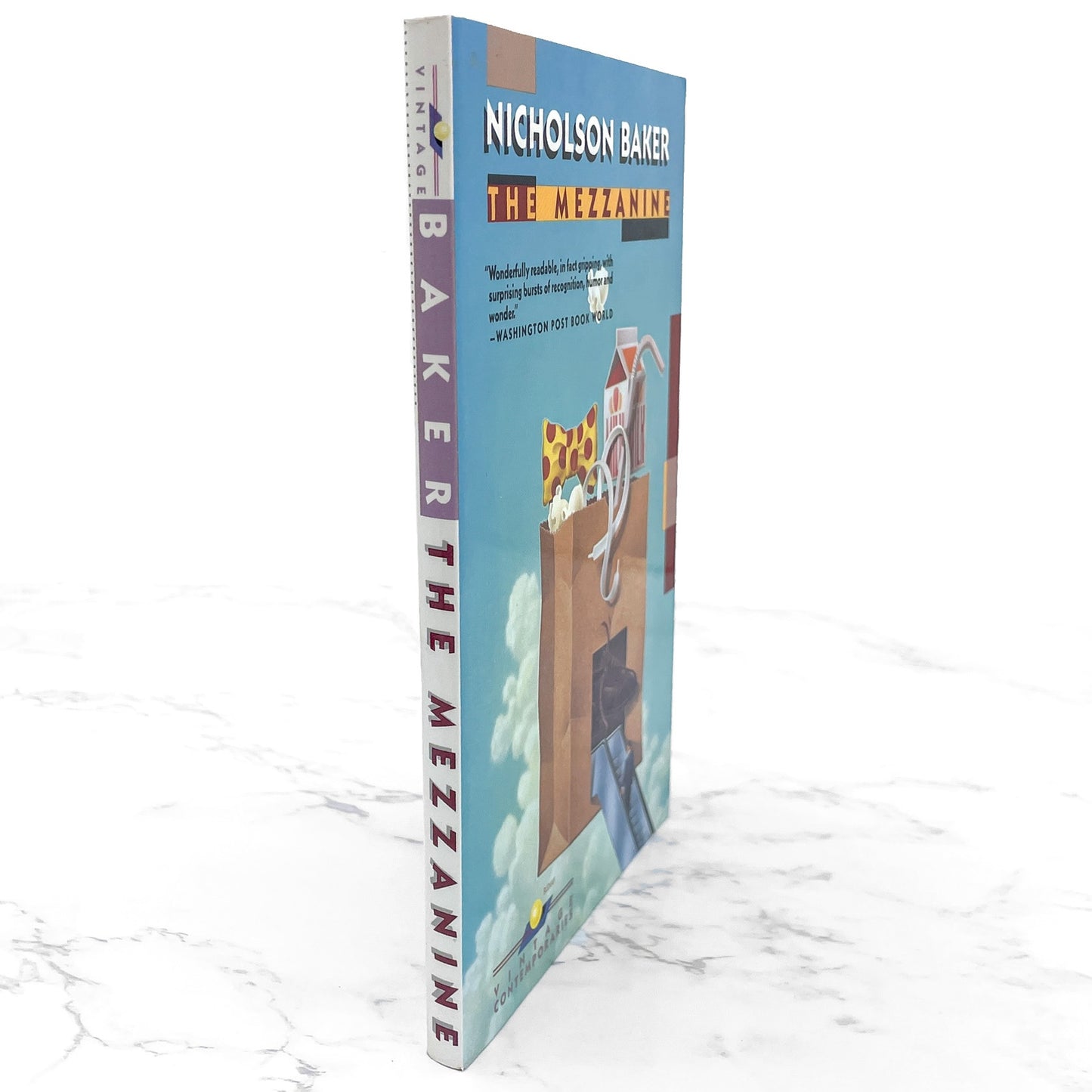 The Mezzanine by Nicholson Baker [TRADE PAPERBACK] 1990 • Vintage Contemporaries