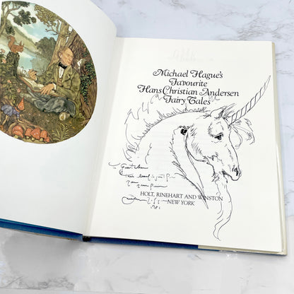 Michael Hague's Favourite Hans Christian Andersen Fairy Tales SIGNED + DOODLED! [FIRST EDITION] 1981 • Unicorn Illustration