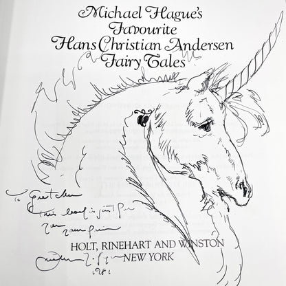 Michael Hague's Favourite Hans Christian Andersen Fairy Tales SIGNED + DOODLED! [FIRST EDITION] 1981 • Unicorn Illustration