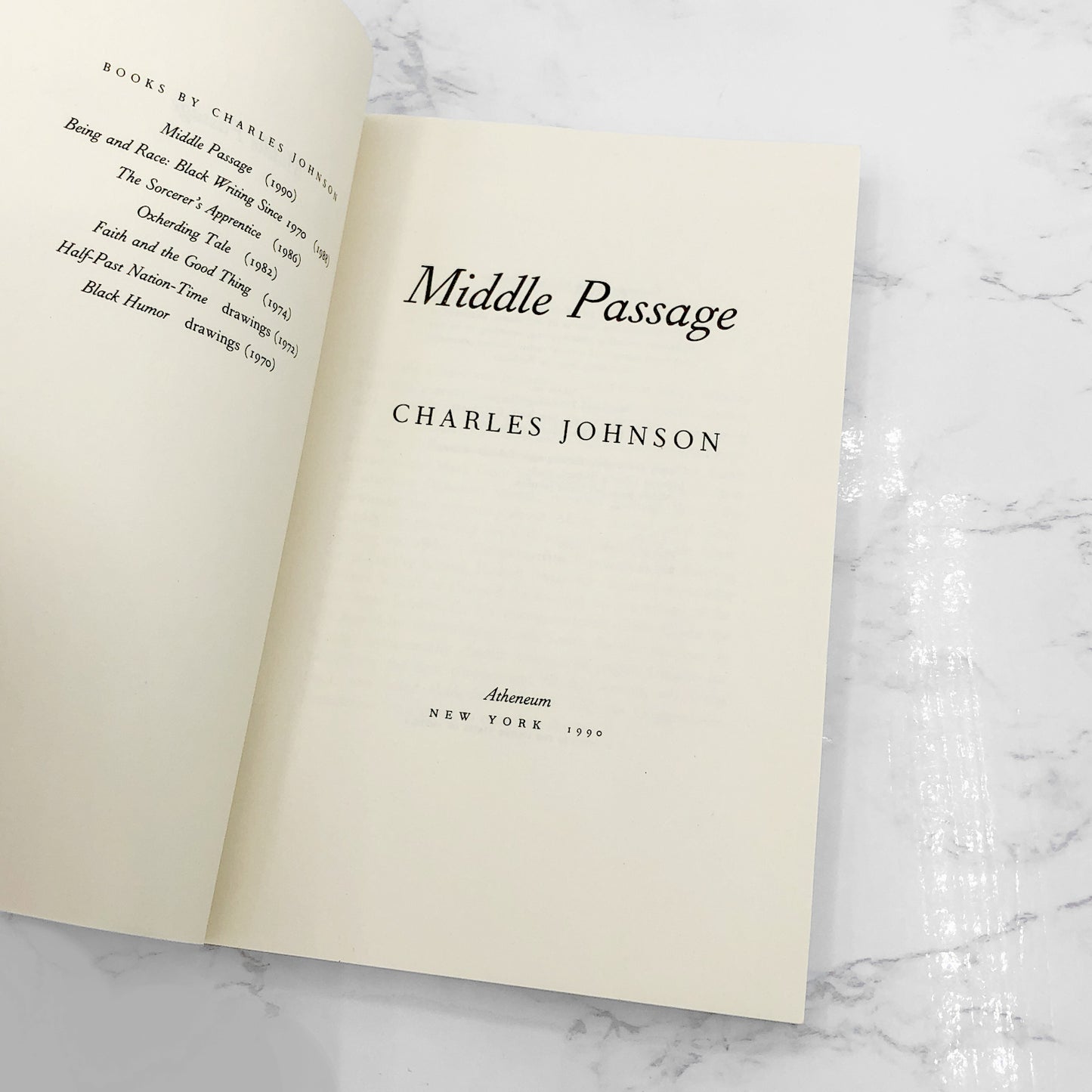 Middle Passage by Charles R. Johnson [FIRST EDITION TRADE PAPERBACK] 1990 • Atheneum