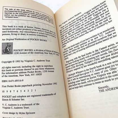 Midnight Whispers by V.C. Andrews [FIRST EDITION • FIRST PRINTING] 1992 • Pocket Books • Cutler #4