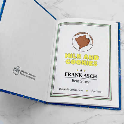 Milk & Cookies by Frank Asch [HARDCOVER RE-ISSUE] 1991 • Parents Magazine Press