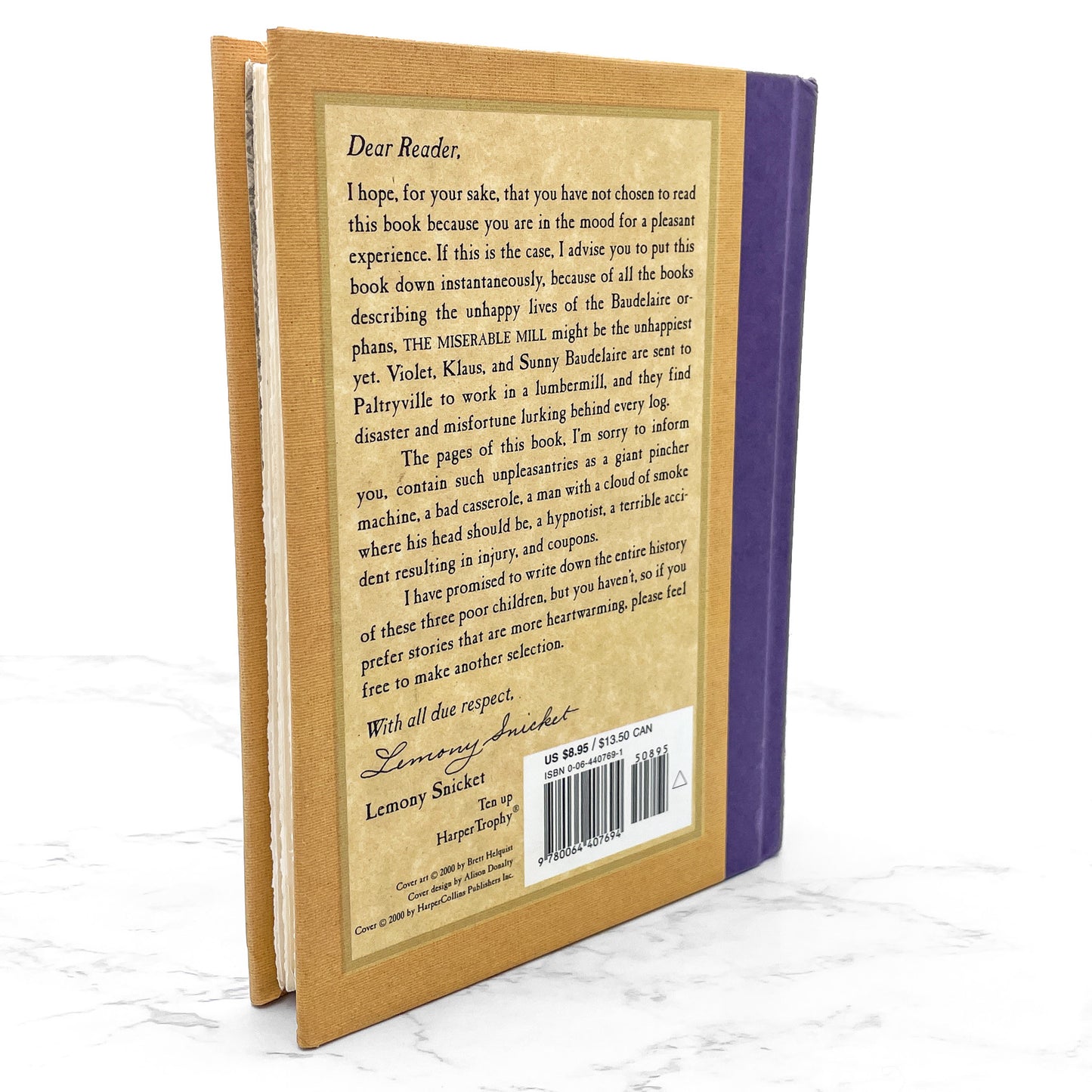 The Miserable Mill by Lemony Snicket [FIRST EDITION] 2000 • A Series of Unfortunate Events #4