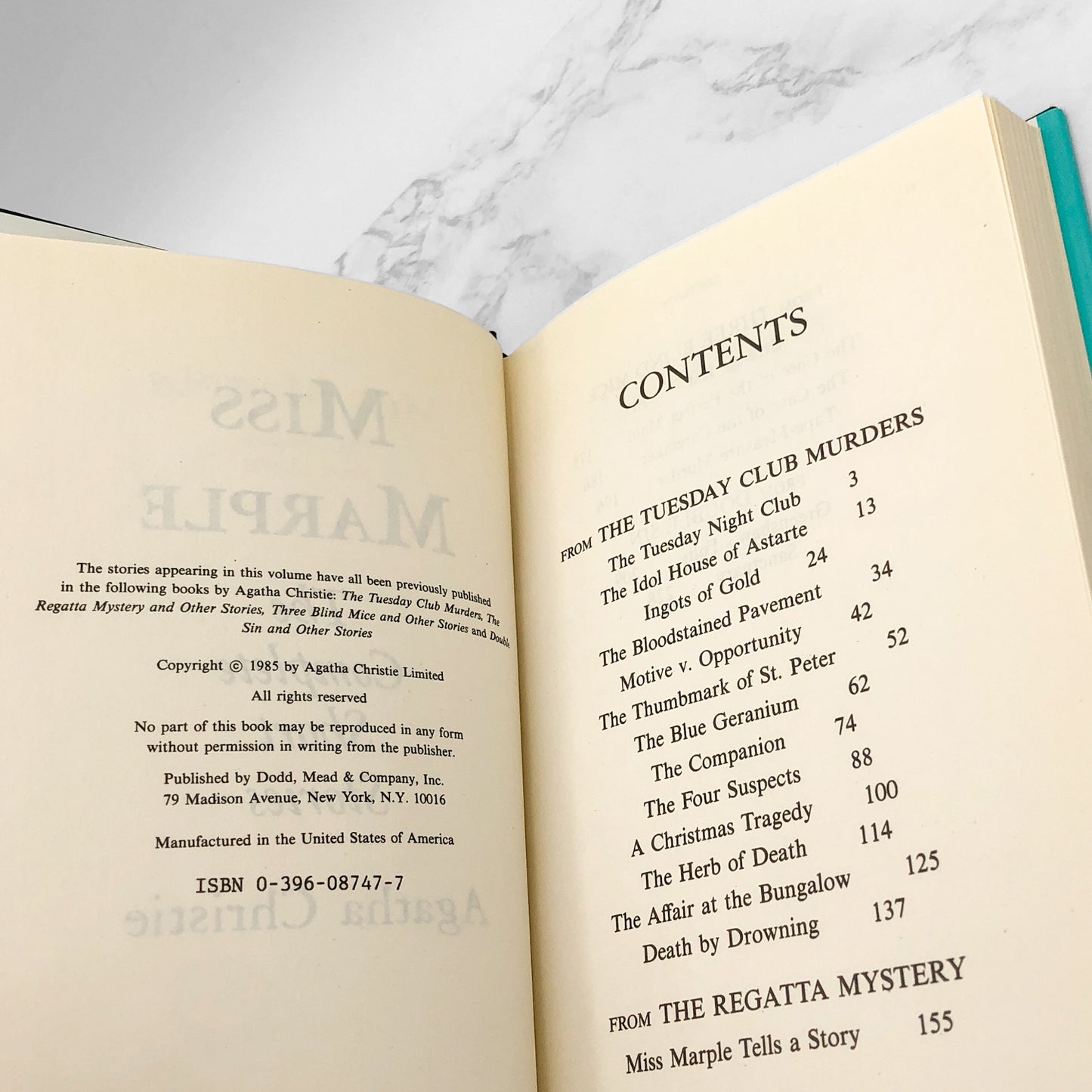 Miss Marple: The Complete Short Stories by Agatha Christie [1985 HARDCOVER] • Dodd Mead & Co.