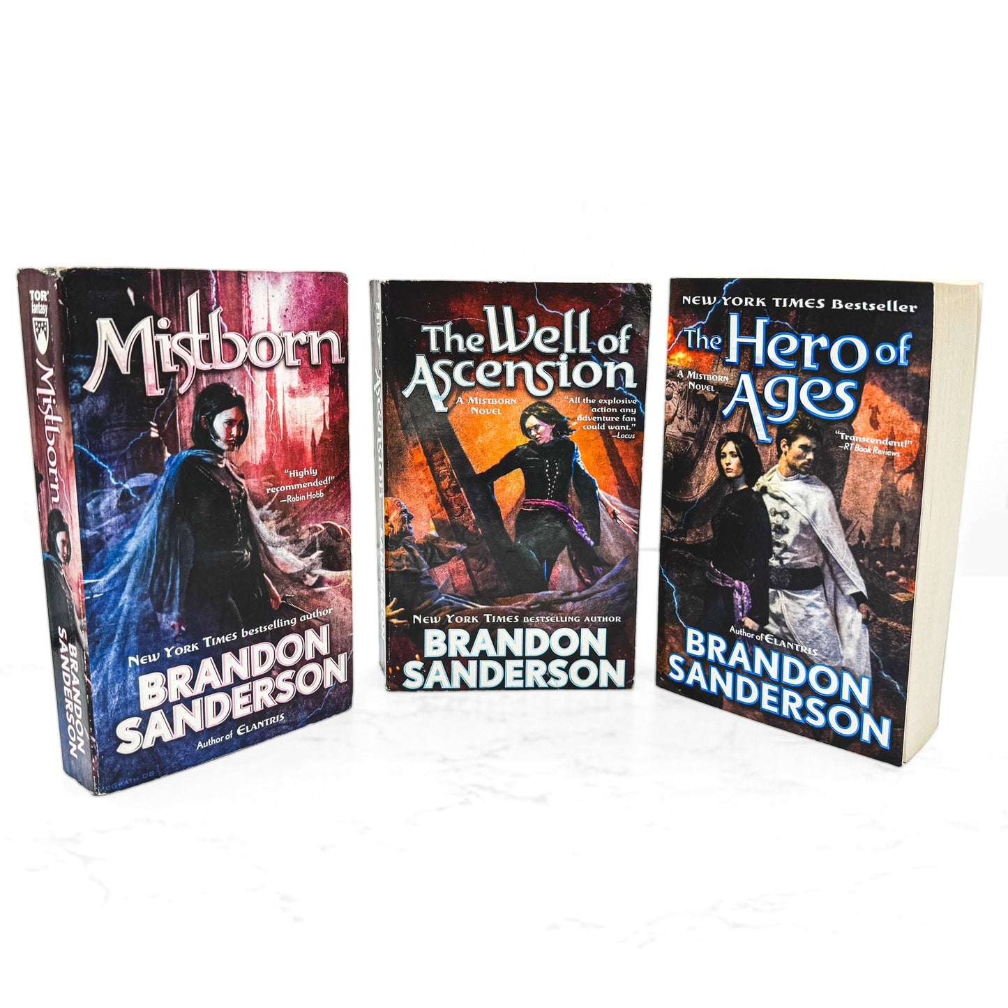 The Mistborn Trilogy #1-3 by Brandon Sanderson [FIRST PAPERBACK EDITION SET] 2008 • TOR Fantasy