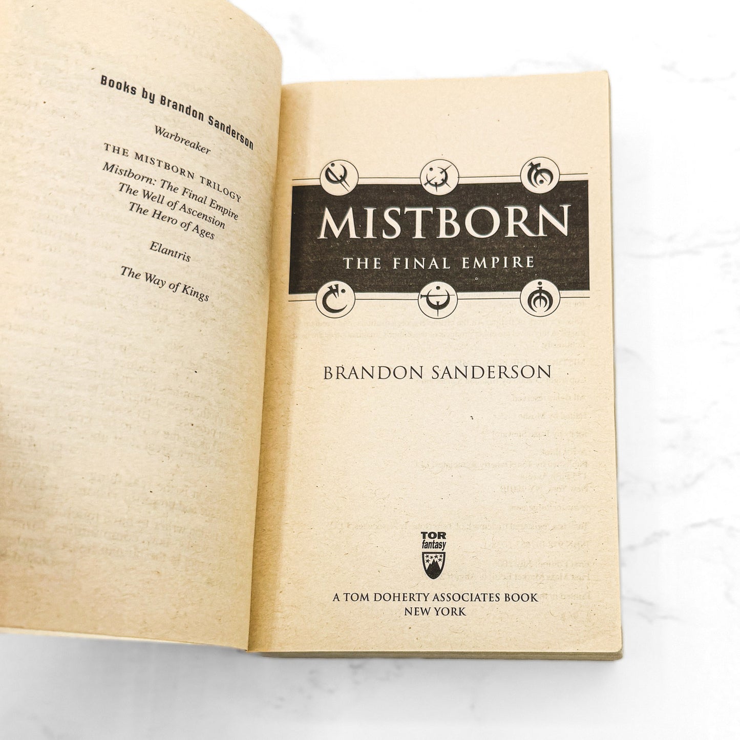 The Mistborn Trilogy #1-3 by Brandon Sanderson [FIRST PAPERBACK EDITION SET] 2008 • TOR Fantasy