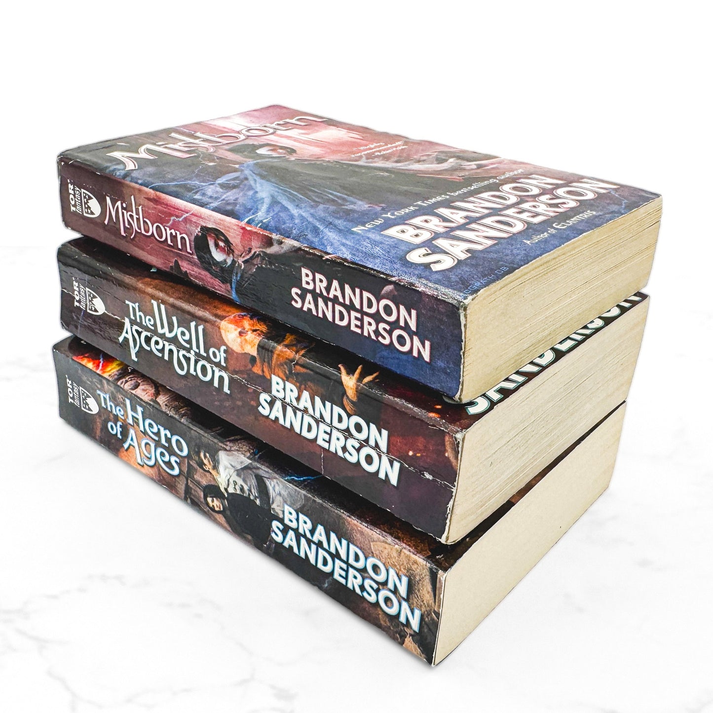 The Mistborn Trilogy #1-3 by Brandon Sanderson [FIRST PAPERBACK EDITION SET] 2008 • TOR Fantasy