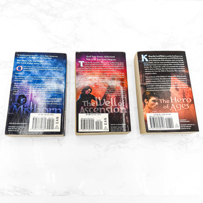 The Mistborn Trilogy #1-3 by Brandon Sanderson [FIRST PAPERBACK EDITION SET] 2008 • TOR Fantasy