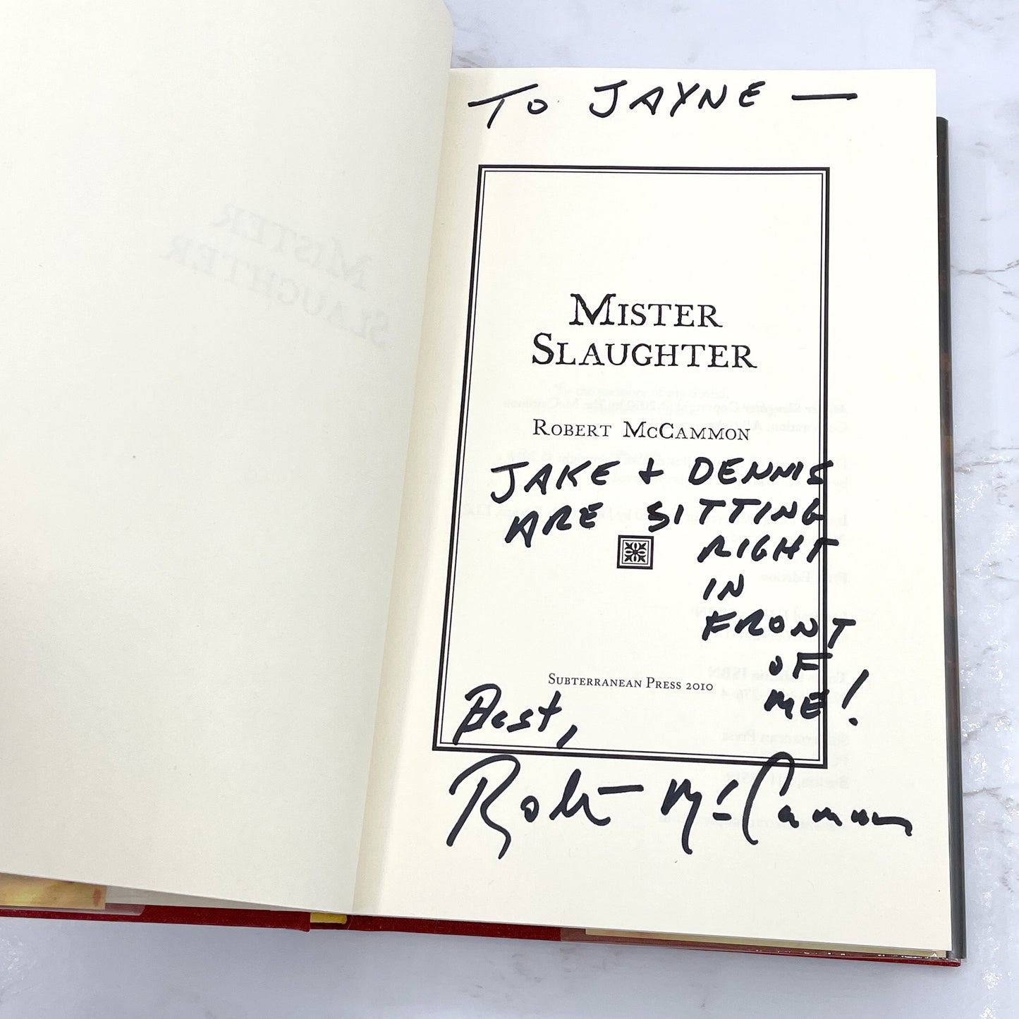 Mister Slaughter by Robert R. McCammon SIGNED! [FIRST EDITION] 2010 • Subterranean Press