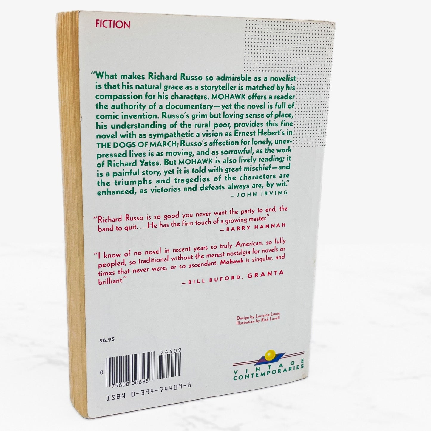 Mohawk by Richard Russo [FIRST EDITION • FIRST PRINTING] 1986 • Vintage Contemporaries