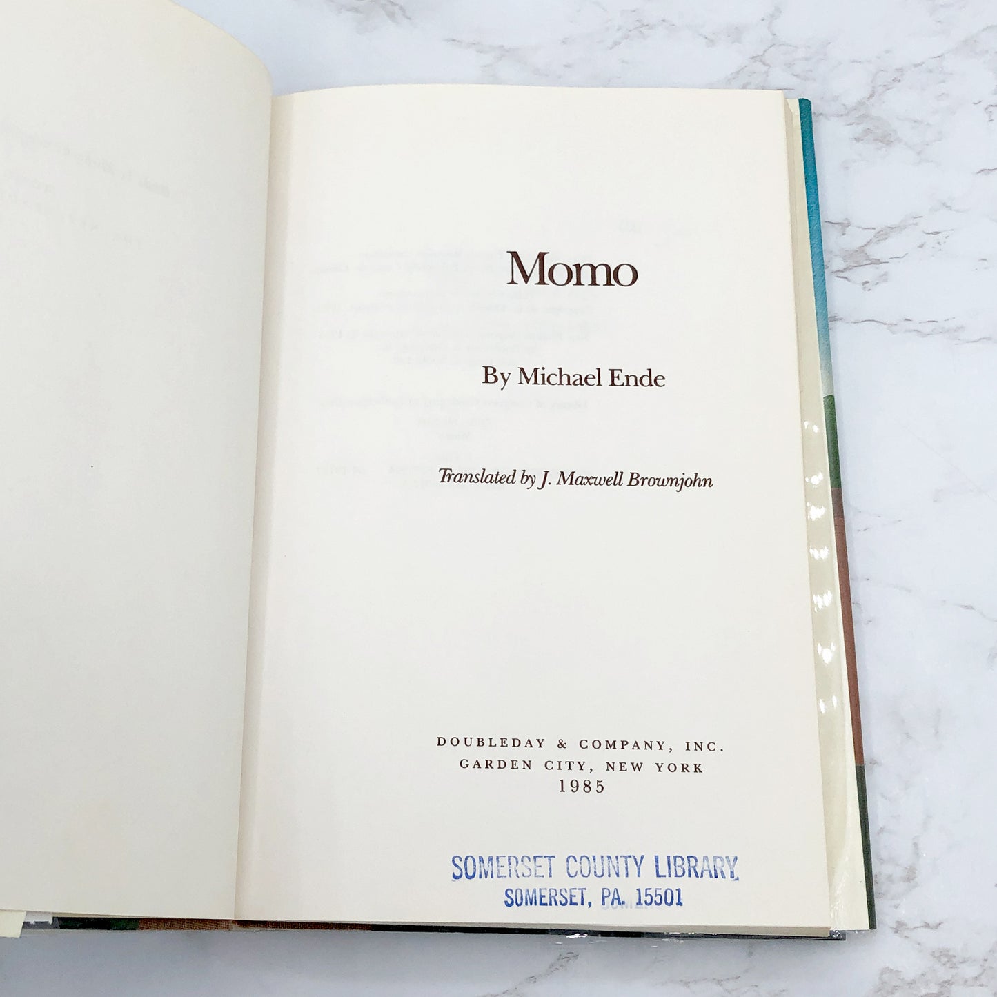 Momo by Michael Ende [U.S. FIRST EDITION] 1985 • Doubleday