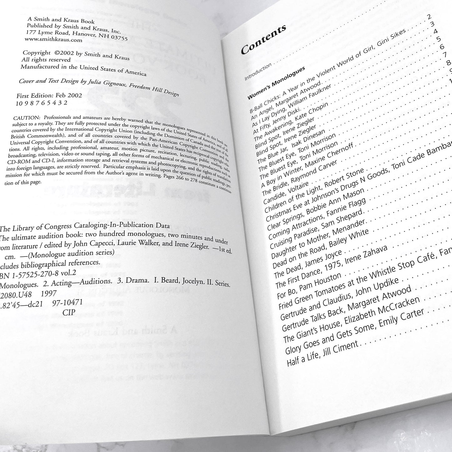 The Ultimate Audition Book: 222 Monologues, 2 Minutes & Under from Literature [TRADE PAPERBACK] 2002