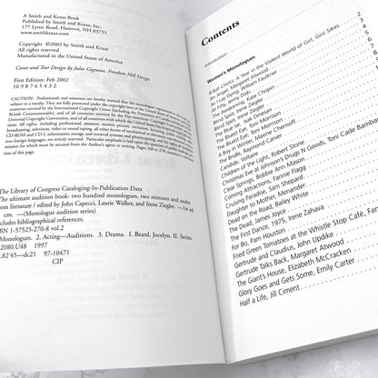 The Ultimate Audition Book: 222 Monologues, 2 Minutes & Under from Literature [TRADE PAPERBACK] 2002