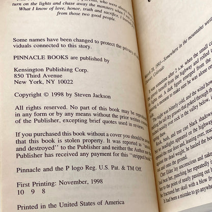 Monster by Steve Jackson [FIRST EDITION PAPERBACK] 1998 • Pinnacle True Crime