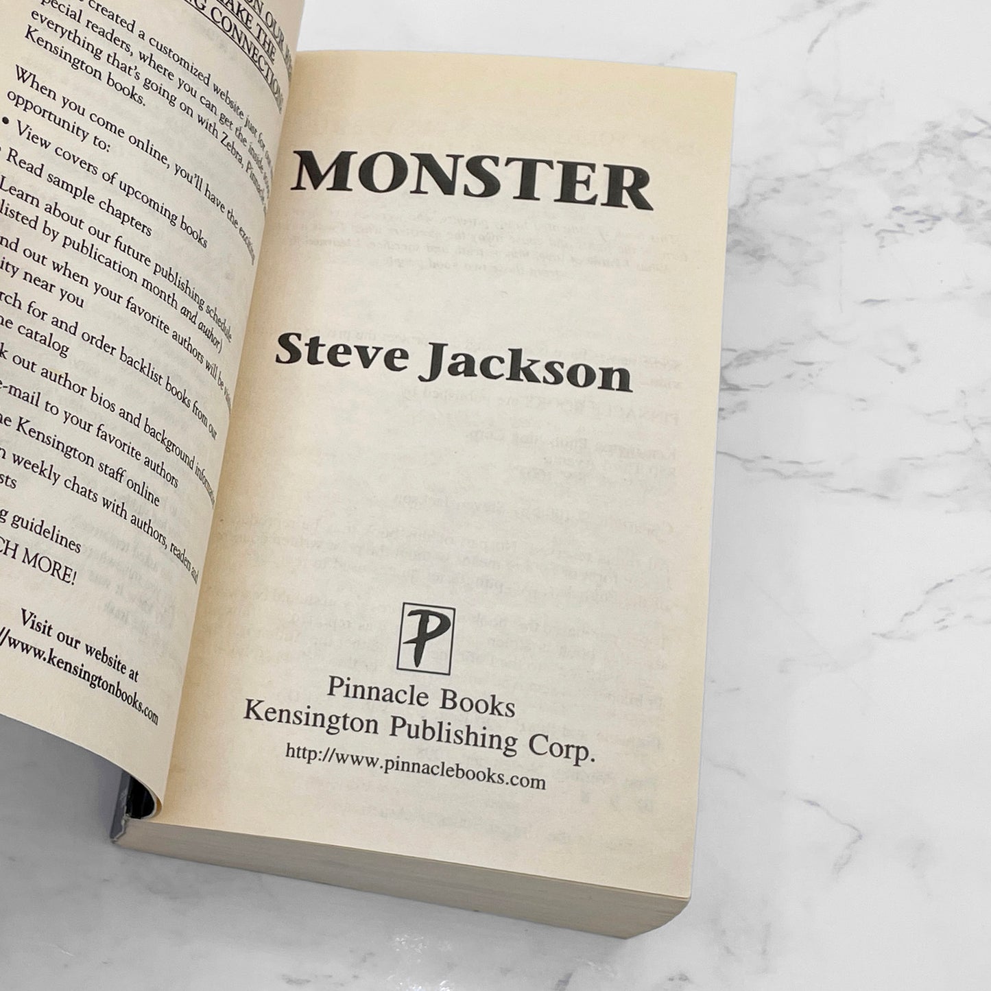 Monster by Steve Jackson [FIRST EDITION PAPERBACK] 1998 • Pinnacle True Crime