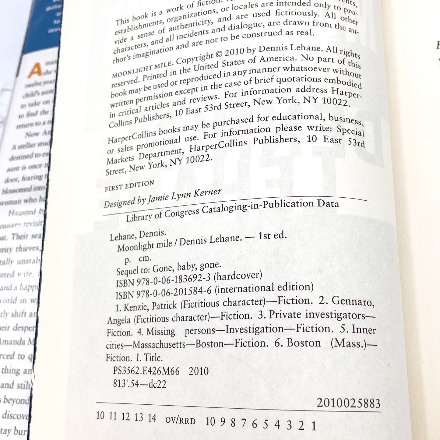 Moonlight Mile by Dennis Lehane SIGNED! [FIRST EDITION • FIRST PRINTING] 2010 • William Morrow