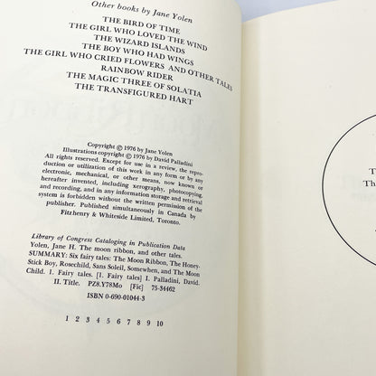 The Moon Ribbon and Other Tales by Jane Yolen [FIRST EDITION • FIRST PRINTING] 1976 • Thomas Y. Crowell