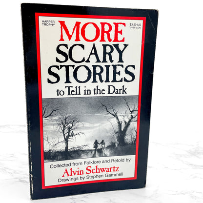 More Scary Stories To Tell in the Dark by Alvin Schwarz [FIRST PAPERBACK PRINTING] 1986 • Harper & Row *see condition