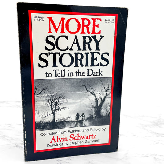 More Scary Stories To Tell in the Dark by Alvin Schwarz [FIRST PAPERBACK PRINTING] 1986 • Harper & Row *see condition