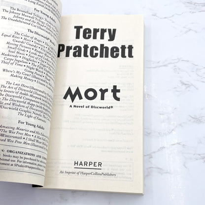 Mort by Terry Pratchett [TRADE PAPERBACK RE-ISSUE] 2013 • Harper • Discworld #4