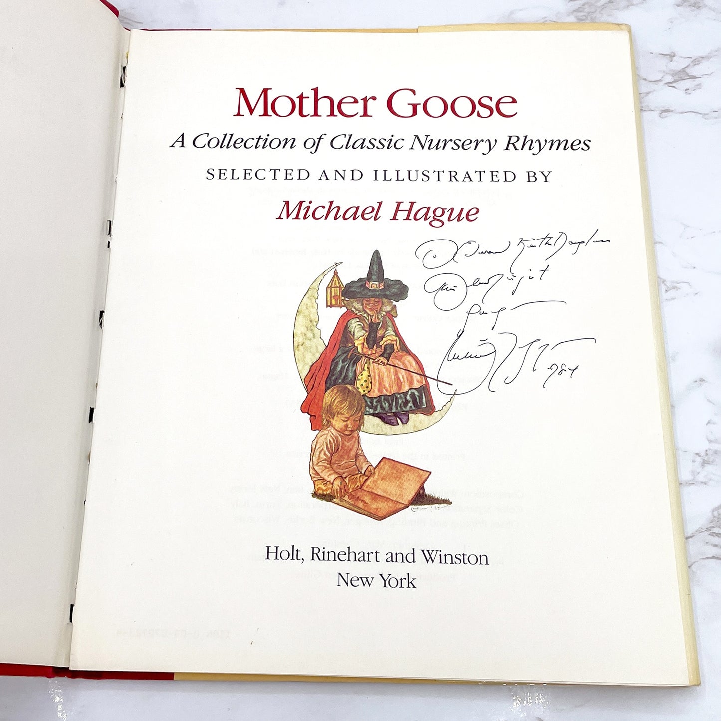 Mother Goose: A Collection of Classic Nursery Rhymes by Michael Hague SIGNED! [FIRST EDITION] 1984 • Holt Rinehart & Winston