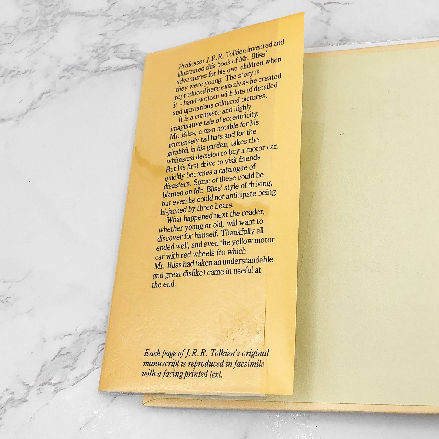 Mr. Bliss by J.R.R. Tolkien [U.K. FIRST EDITION • FIRST PRINTING] 1982 • George Allen Unwin