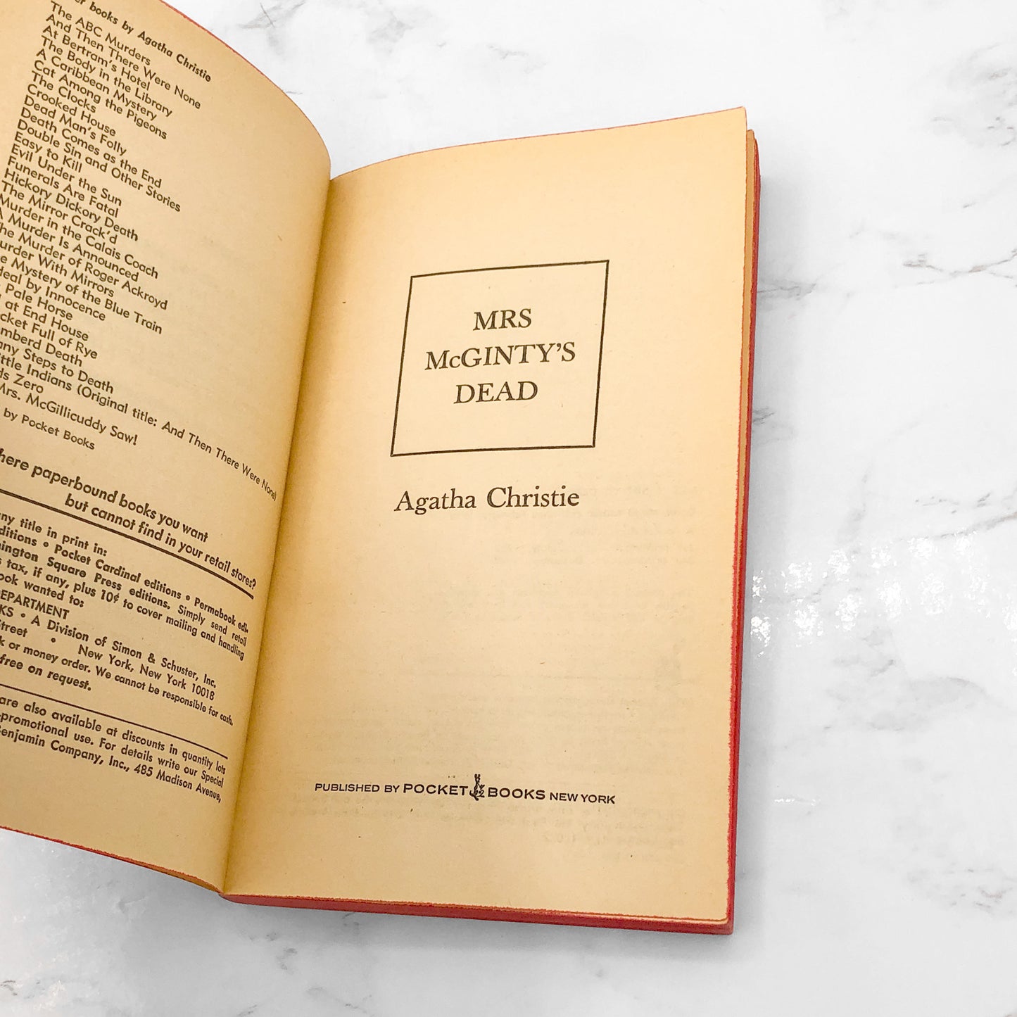 Mrs. McGinty's Dead by Agatha Christie [1967 PAPERBACK] • Pocket Books