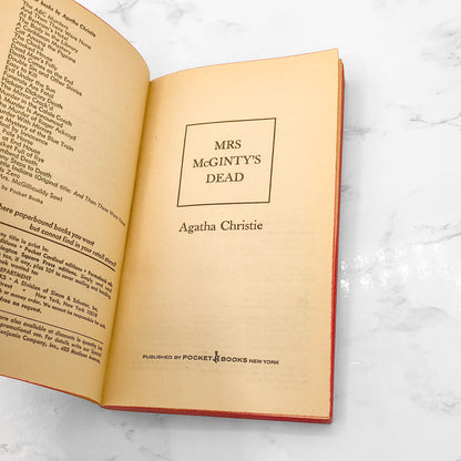 Mrs. McGinty's Dead by Agatha Christie [1967 PAPERBACK] • Pocket Books