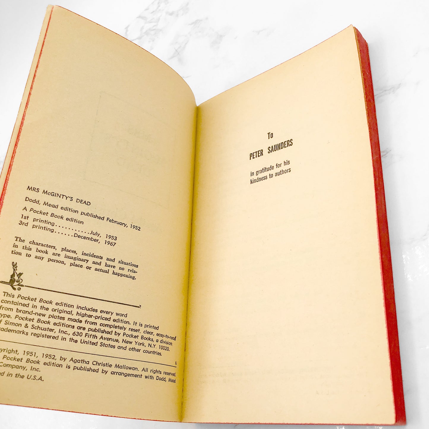 Mrs. McGinty's Dead by Agatha Christie [1967 PAPERBACK] • Pocket Books