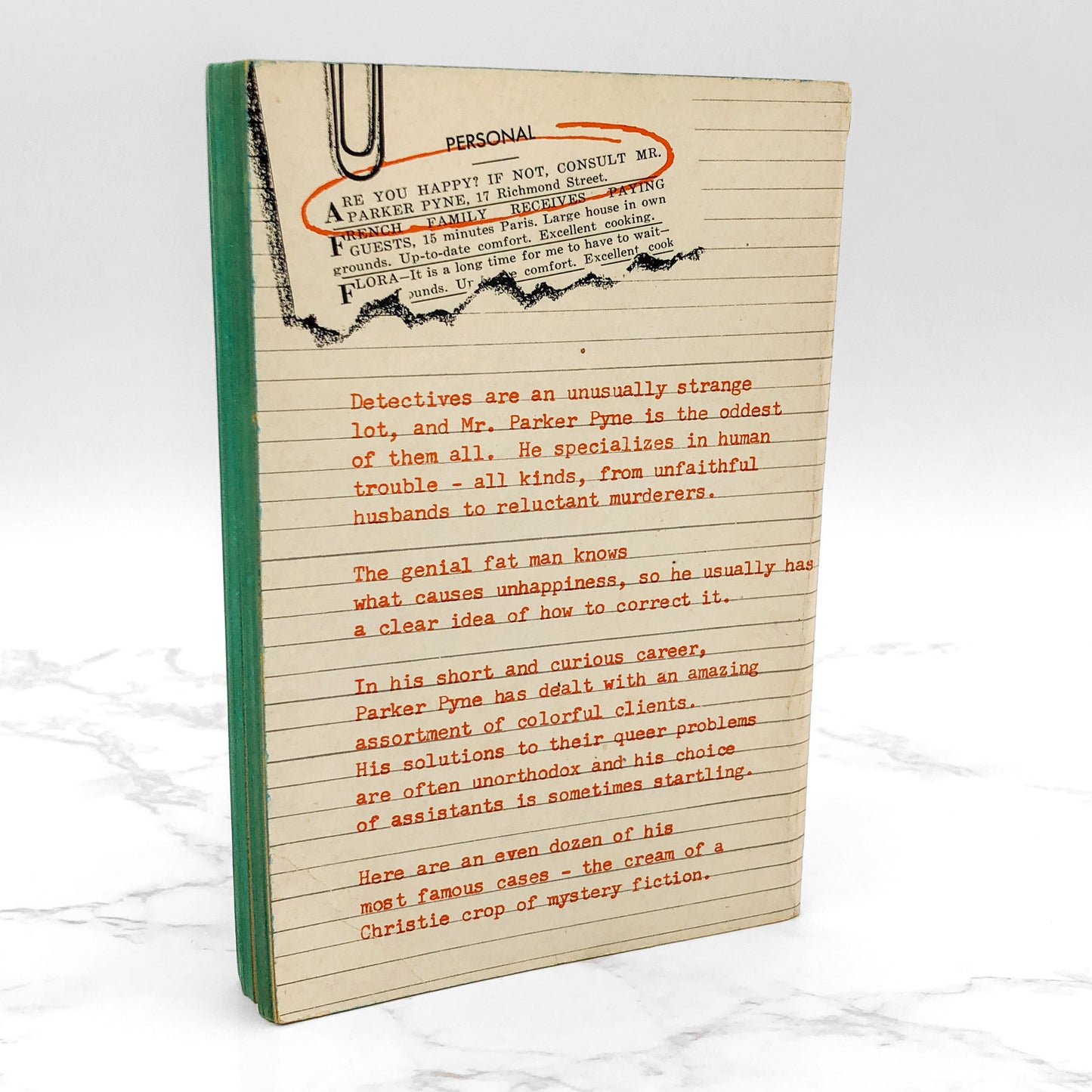 Parker Pyne Investigates by Agatha Christie [1957 PAPERBACK] • Dell Books