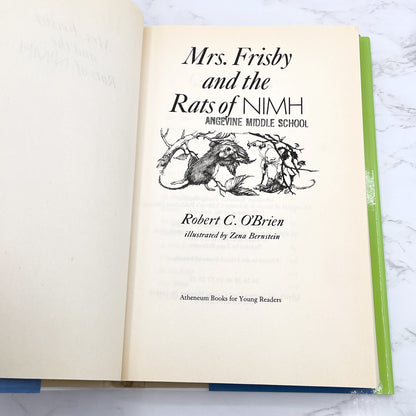 Mrs. Frisby and The Rats of NIMH by Robert C. O'Brien [HARDCOVER RE-PRINT] • 90's • Atheneum