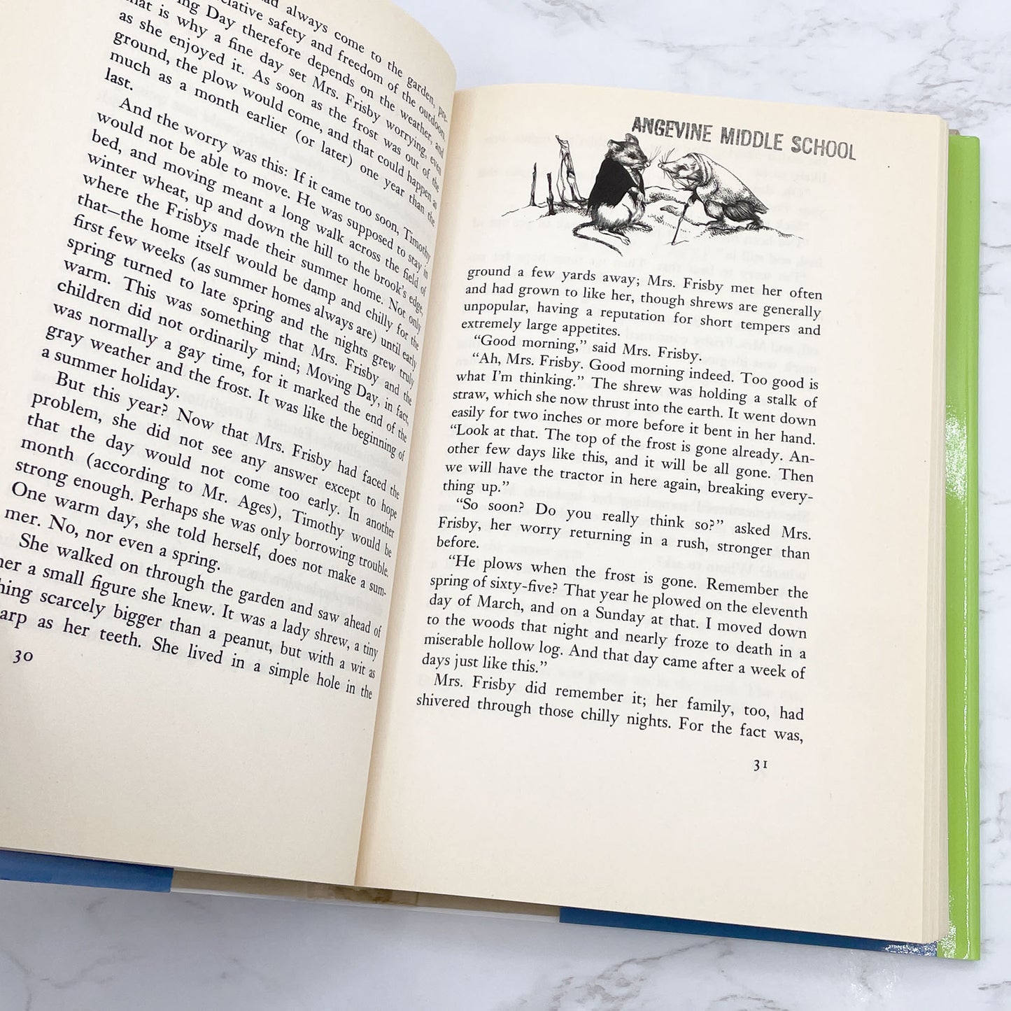 Mrs. Frisby and The Rats of NIMH by Robert C. O'Brien [HARDCOVER RE-PRINT] • 90's • Atheneum