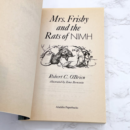 Mrs. Frisby and The Rats of NIMH by Robert C. O'Brien [TRADE PAPERBACK] 1986 • Aladdin