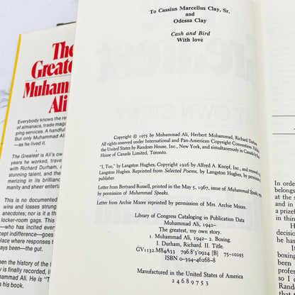 The Greatest: My Own Story by Muhammad Ali w. Richard Durham [FIRST EDITION] 1975