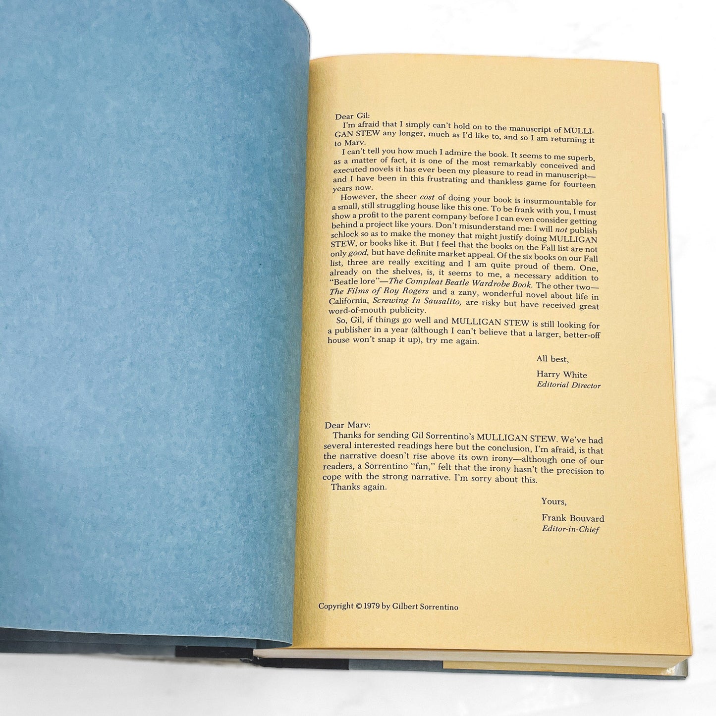 Mulligan Stew by Gilbert Sorrentino [FIRST EDITION] 1979 • 2nd Print • Grove Press