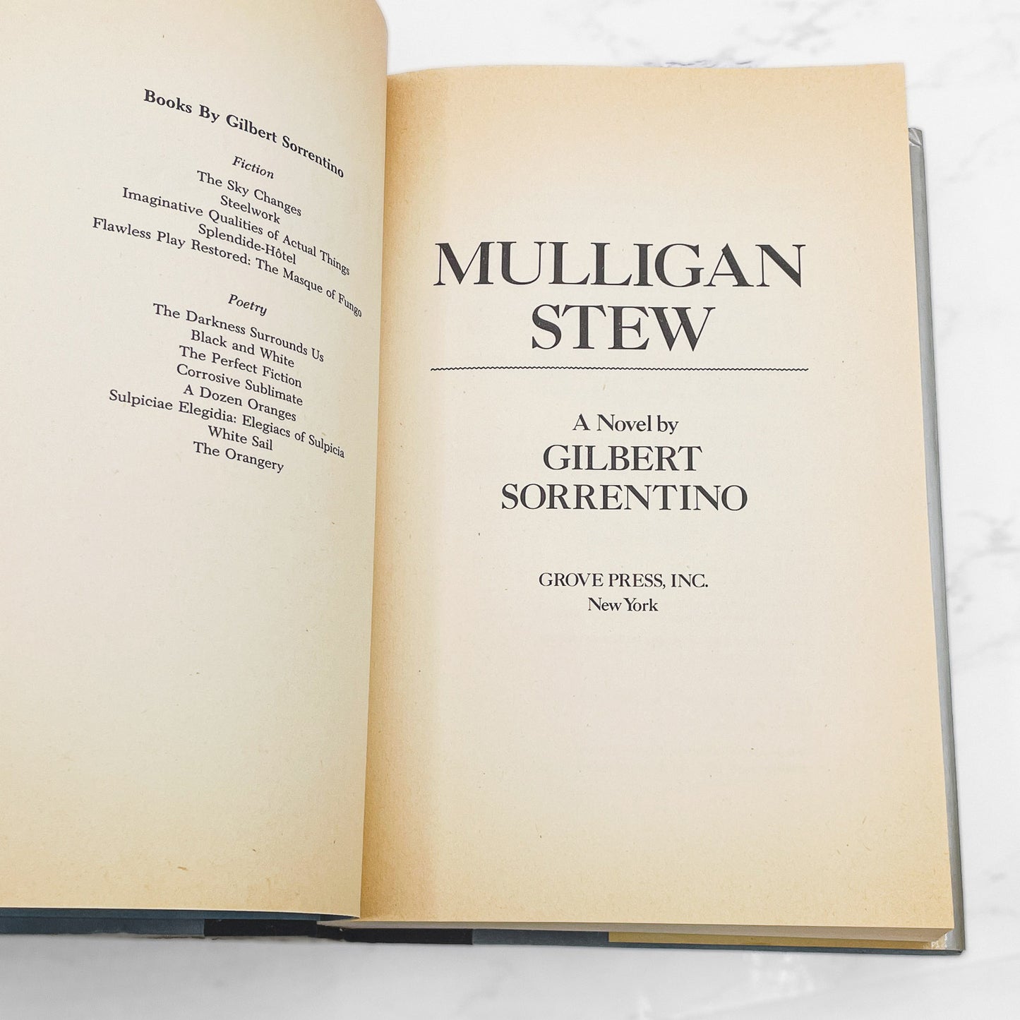 Mulligan Stew by Gilbert Sorrentino [FIRST EDITION] 1979 • 2nd Print • Grove Press