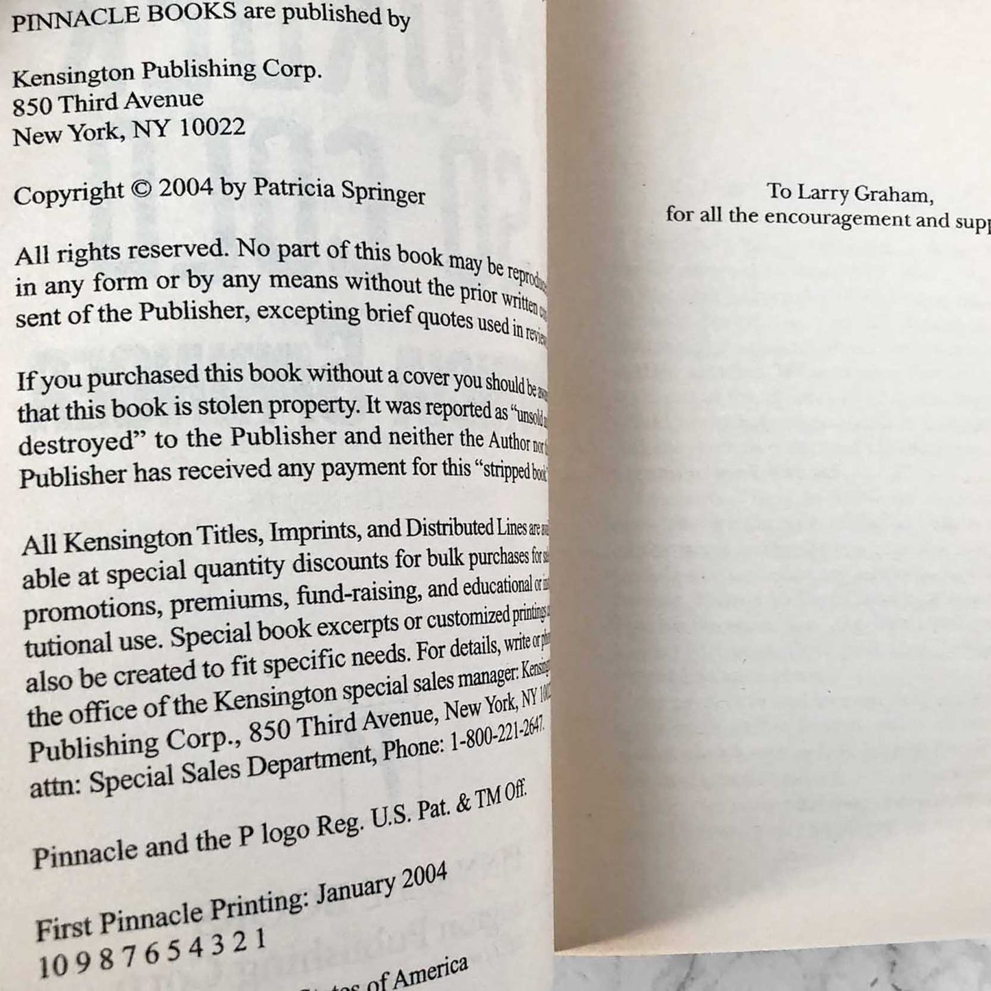 Murder So Cold by Patricia Springer [FIRST EDITION PAPERBACK] 2004 • Pinnacle True Crime