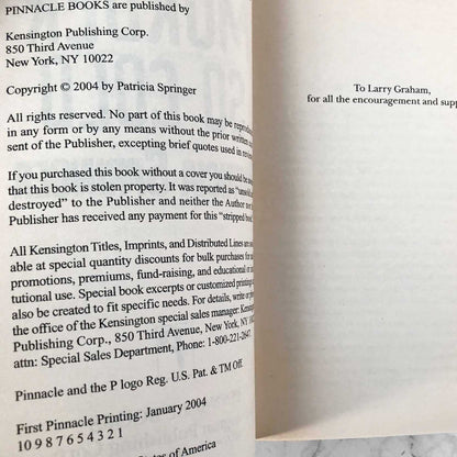 Murder So Cold by Patricia Springer [FIRST EDITION PAPERBACK] 2004 • Pinnacle True Crime