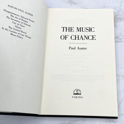 The Music of Chance by Paul Auster [FIRST EDITION • FIRST PRINTING] 1990 • Viking