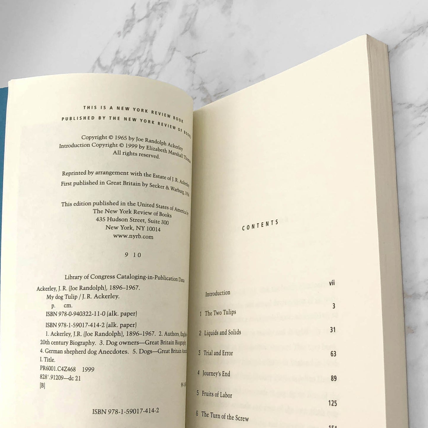 My Dog Tulip by J.R. Ackerley [TRADE PAPERBACK] 2009 • NYRB