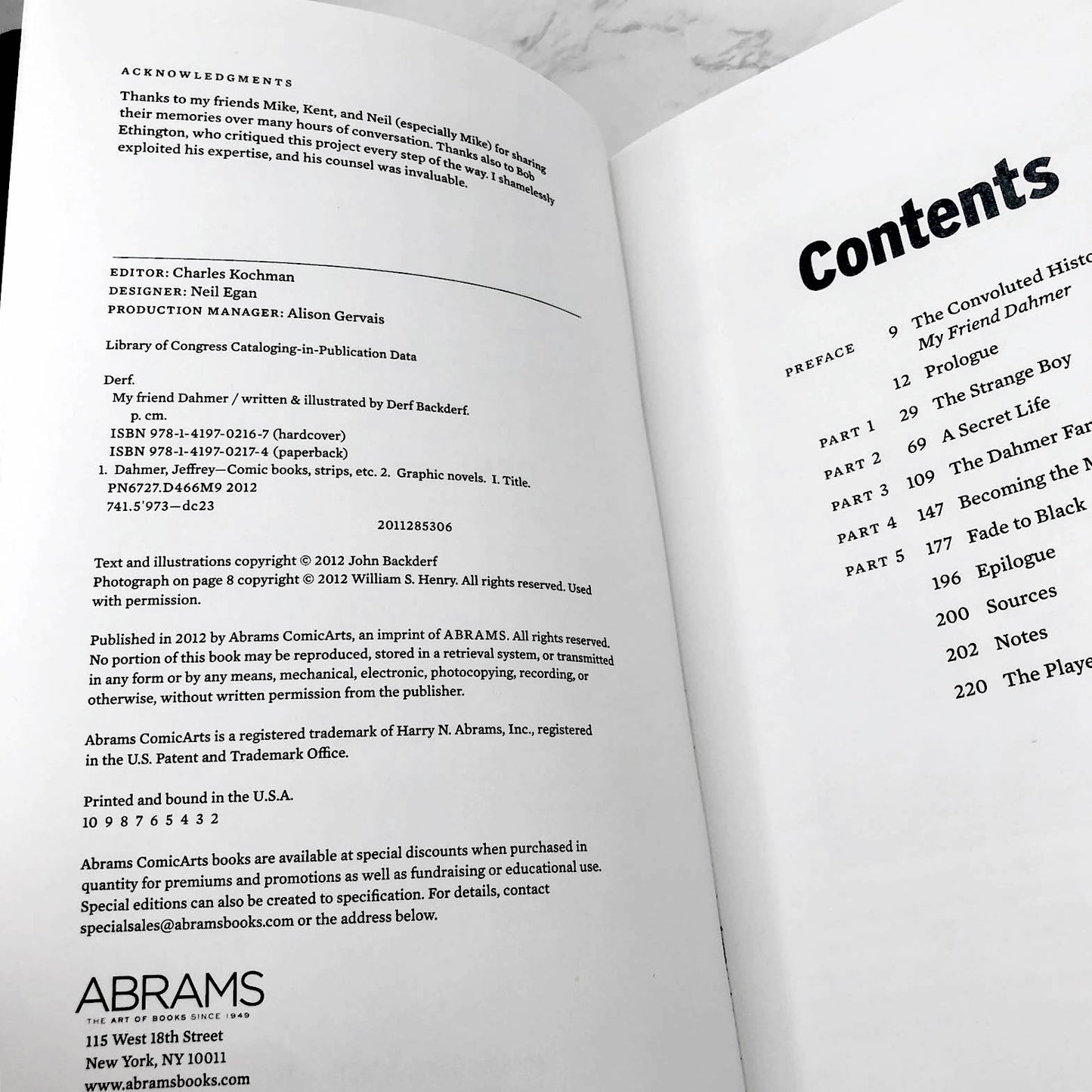 My Friend Dahmer by Derf Backderf [FIRST EDITION PAPERBACK] 2012 • Abrams Books