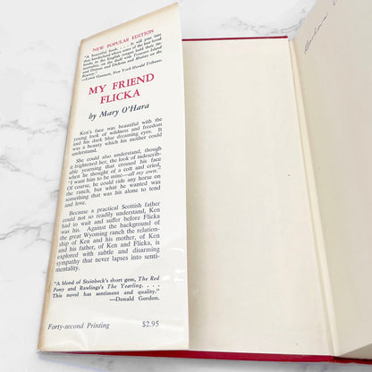 My Friend Flicka by Mary O'Hara [FIRST EDITION] 1941 • 42nd Printing • New Popular Edition