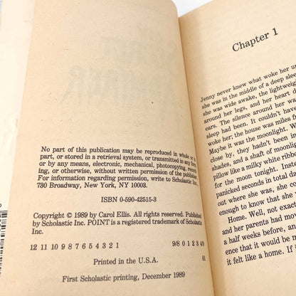 My Secret Admirer by Carol Ellis [FIRST PAPERBACK PRINTING] 1989 • Point Horror #4 *Condition