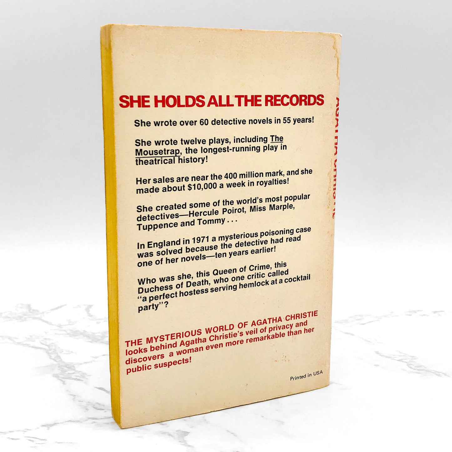 The Mysterious World of Agatha Christie by Jeffrey Feinman [FIRST PAPERBACK PRINTING] 1975 • Award Books