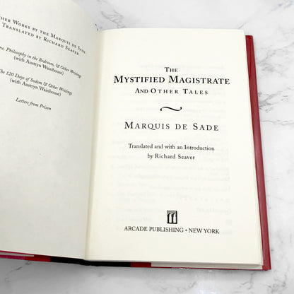 The Mystified Magistrate & Other Tales by the Marquis de Sade [FIRST EDITION • FIRST PRINTING] 2000
