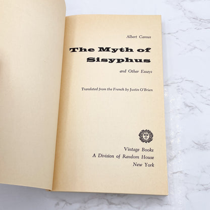 The Myth of Sisyphus & Other Essays by Albert Camus [FIRST U.S. PAPERBACK PRINTING] 1955 • Vintage