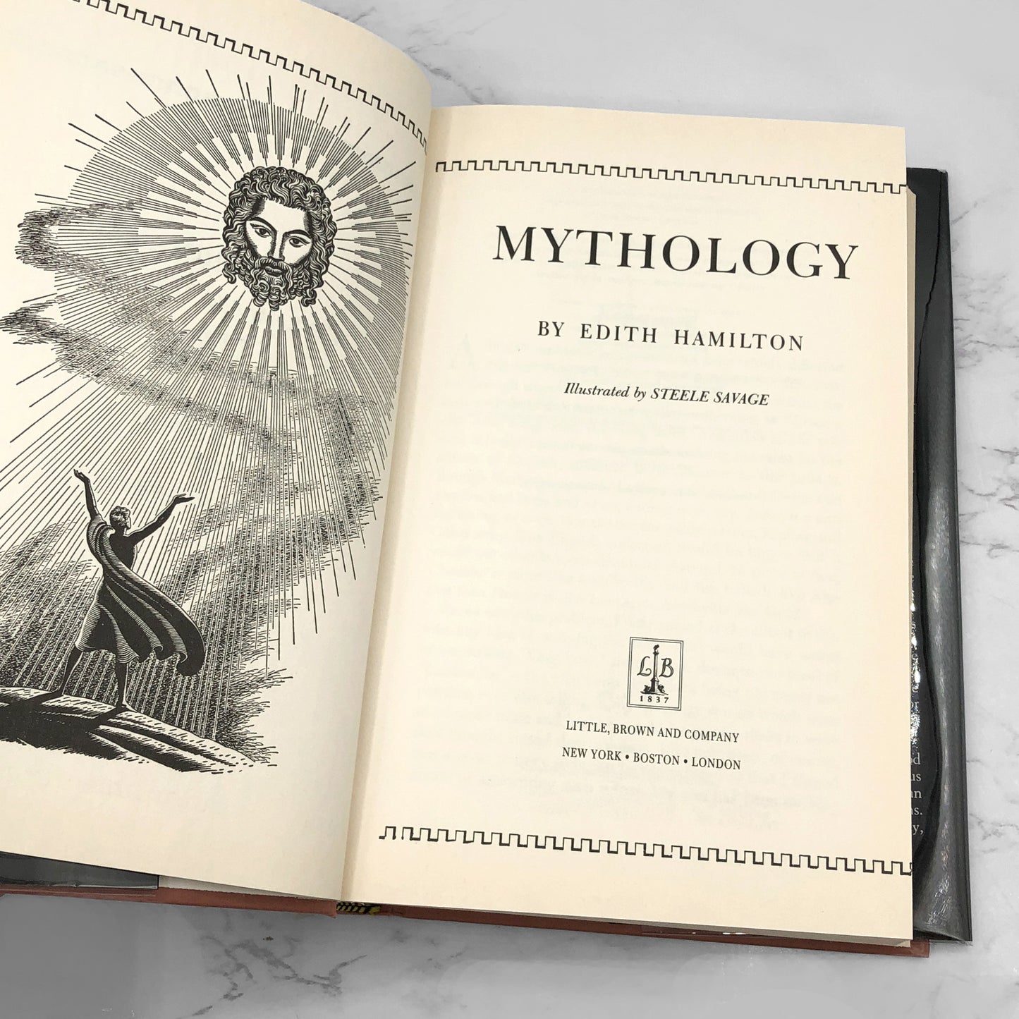 Mythology by Edith Hamilton [ILLUSTRATED HARDCOVER RE-ISSUE] 1998 • Little Brown