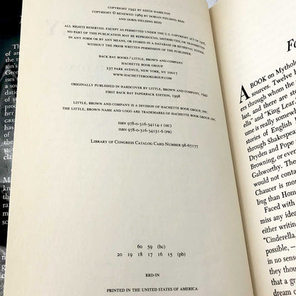 Mythology by Edith Hamilton [ILLUSTRATED HARDCOVER RE-ISSUE] 1998 • Little Brown