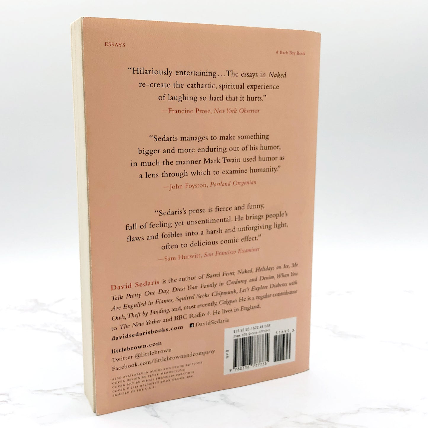 Naked by David Sedaris [TRADE PAPERBACK RE-PRINT] 1998 • Later Printing • Back Bay Books