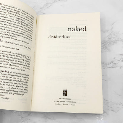 Naked by David Sedaris [TRADE PAPERBACK RE-PRINT] 1998 • Later Printing • Back Bay Books